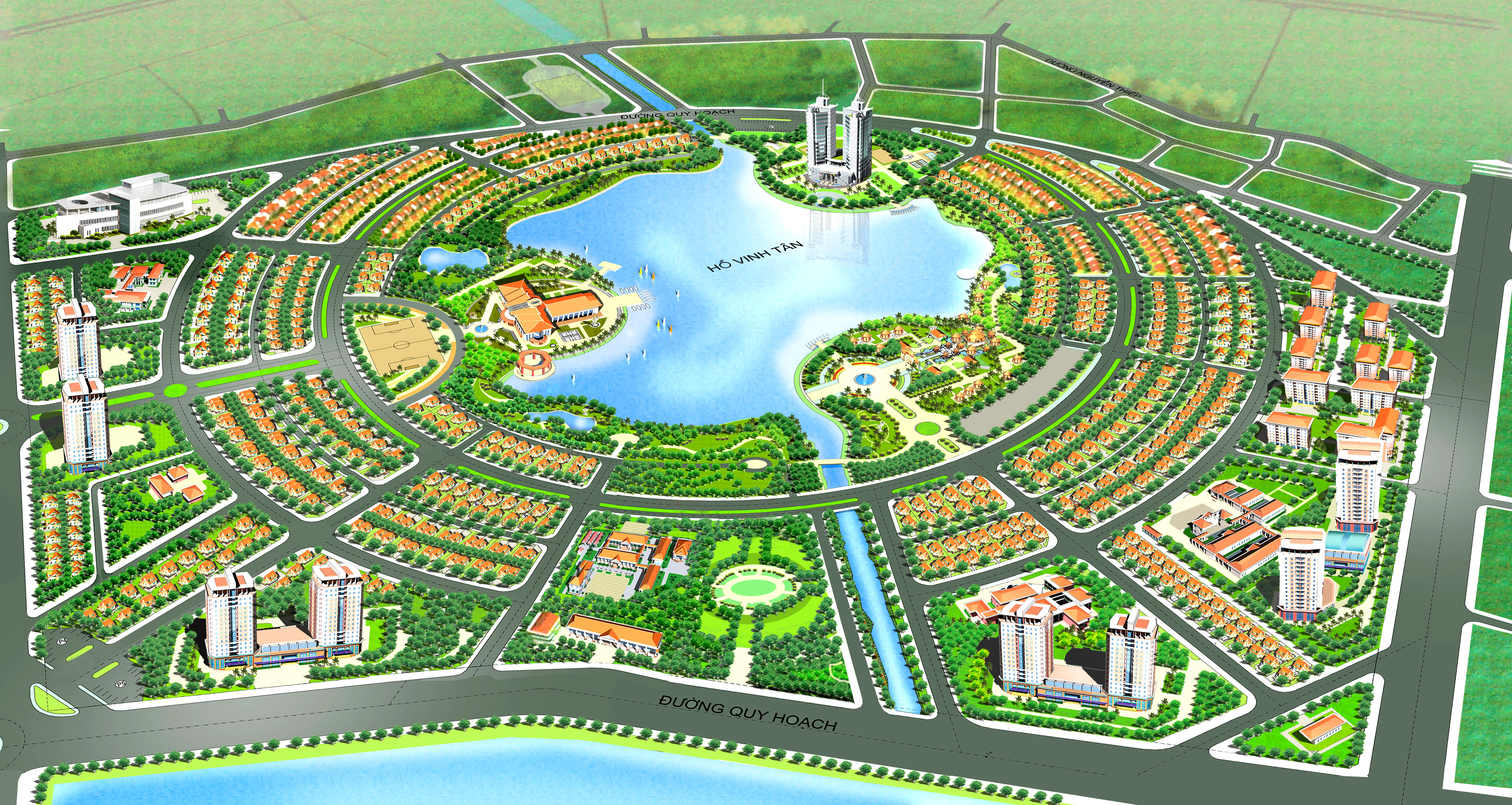 Project of Vinh Tan apartment building and lake-side villa, Ving City, Nghe An
